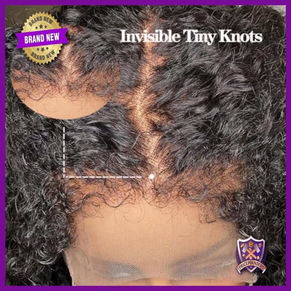 13x4 HD Lace Front Wig Human Hair Pre Plucked Deep Wave 180% Density main image 5